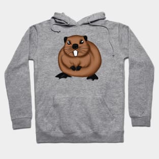 Cute Beaver Drawing Hoodie